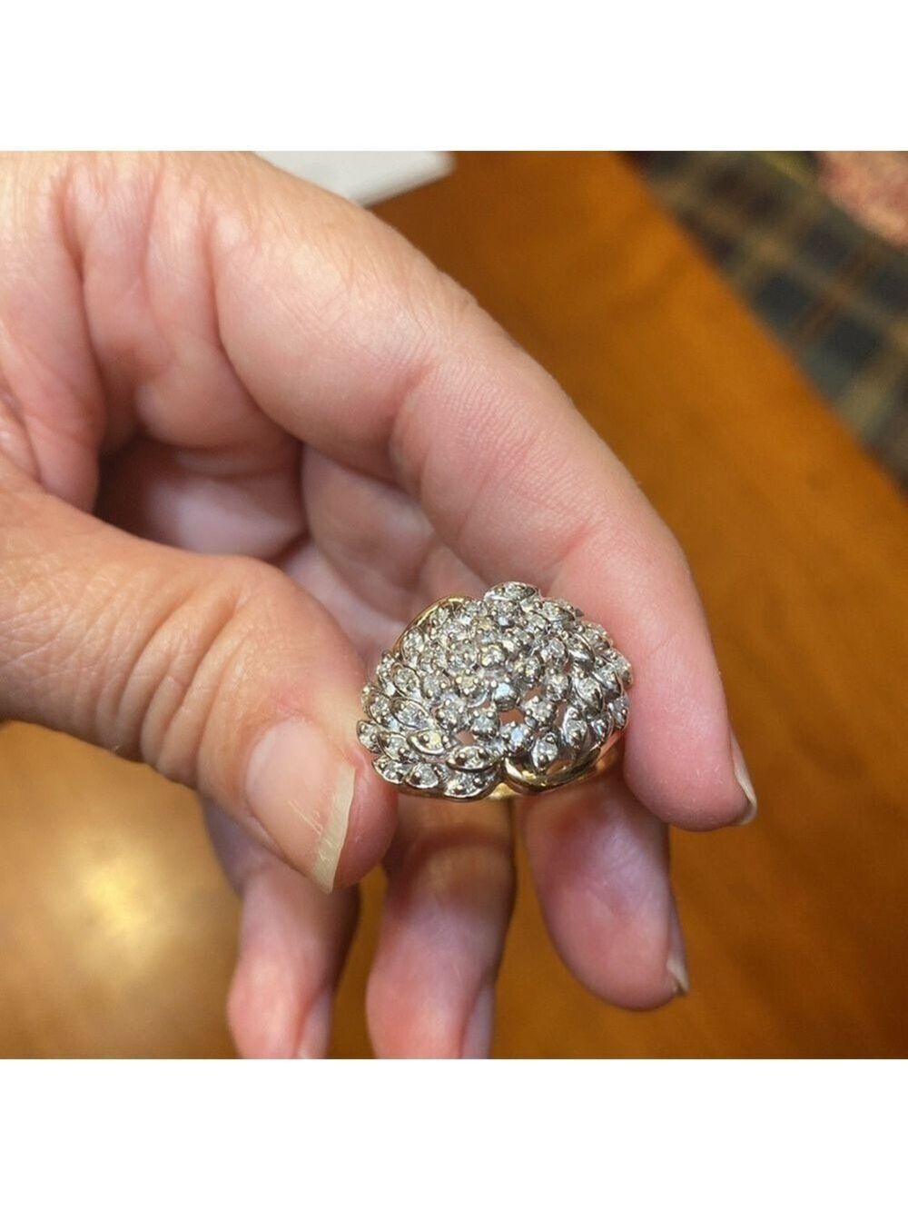 Jewelry-Genuine Diamonds ring. 14k gold, nearly a Karat in diamonds size 9 1/4 - Picture 8 of 14